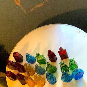 Mini glass elixir bottles from Wheaton NJ